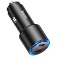 Hoco NZ3 LED Light Car Charger - Type-C   Lightning   Black For Sale