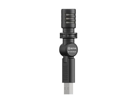 BOYA Miniature Condenser Smartphone mic (USB Jack) - Black Fashion