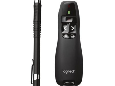 Logitech R400 Presenter Remote - Wireless   Black on Sale