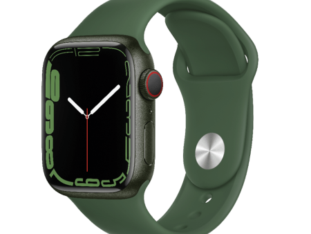 Apple Watch Series 7 GPS + Cellular 45mm Aluminum Case Green Clover Sport Band Online Hot Sale