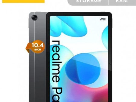 Realme Tab Pad Wi-Fi 10.4 64GB   4GB Ram Tablet – Gray For Cheap