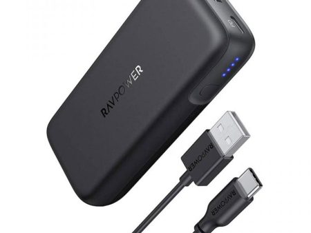 RavPower PD Pioneer 10000mAh 29W Portable Charger 2-Port Power Bank RP-PB186 - Black Cheap