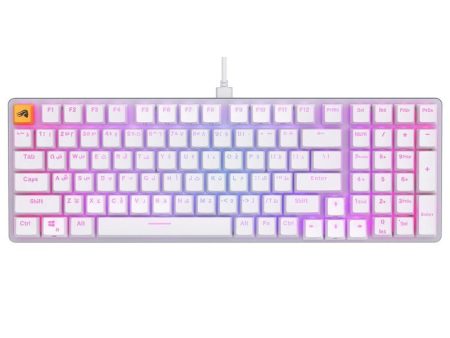 Glorious GMMK2 Full Size 96% Pre-Built Wired RGB Mechanical Gaming Keyboard (Arabic Layout) - White Online Hot Sale