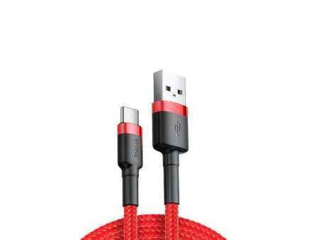 Baseus USB To USB Type-C Cable - 1 Meter   Red Online Sale