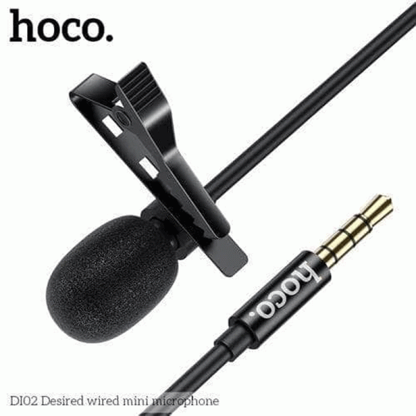 Hoco DI02 Mini Microphone - 2 Meter   3.5mm   Black Online now