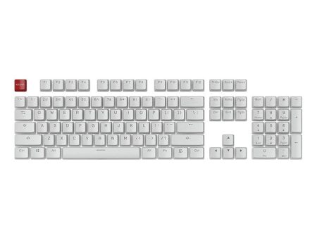 Glorious Aura Pudding Keycaps V1 PBT - White Online