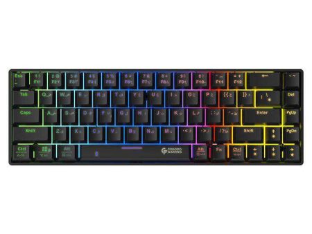 Porodo Gaming 68Keys Mechanical Keyboard with Wired and Bluetooth Dual Version - Black Online Sale