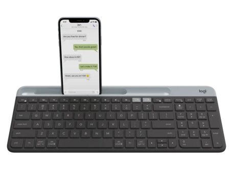 Logitech Slim Multi-Device Wireless Keyboard K580 - Graphite - Ara (101) on Sale