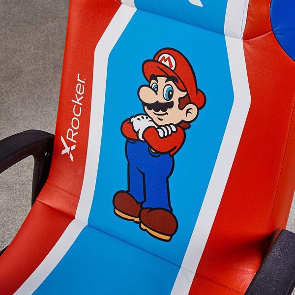 X-Rocker Nintendo Super Mario Pedestal Folding Chair with Built-In 2.1 Audio Gaming Chair Sale