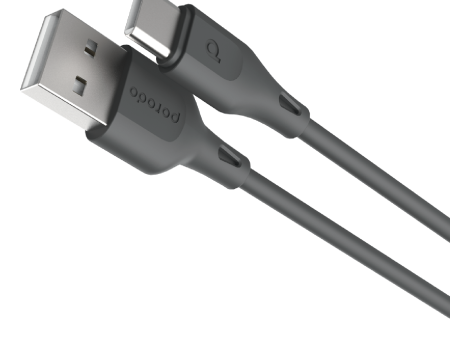 Porodo USB Cable Type-C Connector 3A Durable Fast Charge and Data Cable (2m 3A) - Black Online