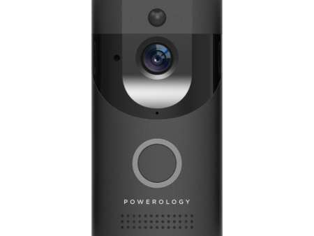 Powerology Smart Video Doorbell With Night Vision And Motion Sensor - Black Sale