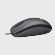 Logitech M100 USB Wired Mouse - Black Fashion