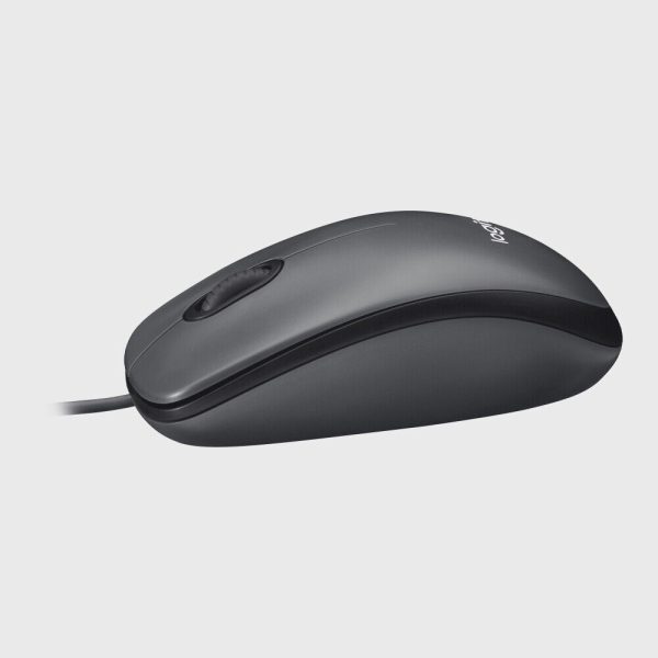 Logitech M100 USB Wired Mouse - Black Fashion