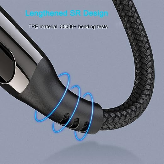 Hoco U115 Lightning to Type C PD 20W Transparent Data Cable With Display – 1.2 Meter   Black Cheap