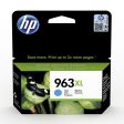 HP 963XL High Yield Cyan Original Ink Cartridge - 1600 Pages   Cyan Color   Ink Cartridge Discount