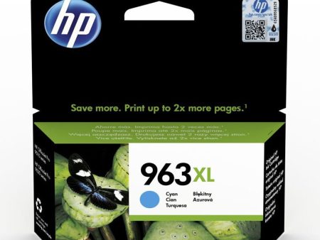 HP 963XL High Yield Cyan Original Ink Cartridge - 1600 Pages   Cyan Color   Ink Cartridge Discount