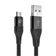 Porodo Braided USB-A to Type-C (3A 2.2m) - Black For Sale