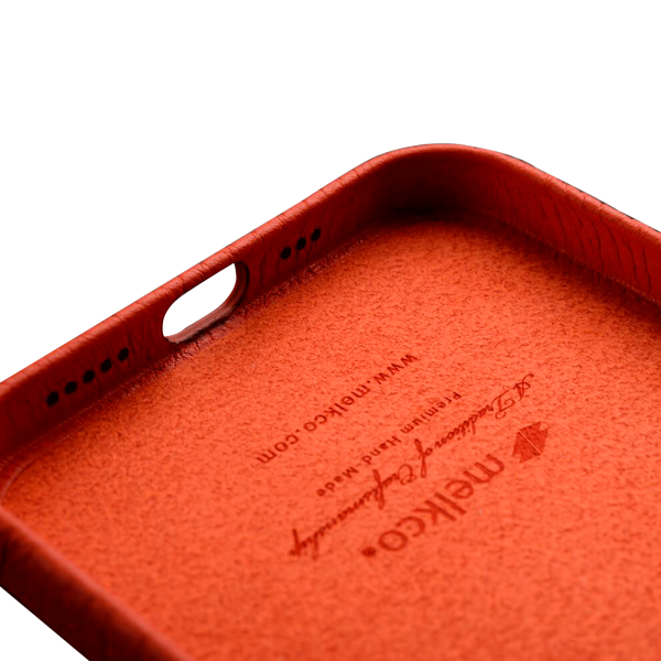 Melkco Paris Premium Leather Case - Apple iPhone 12 12 Pro   Orange Supply