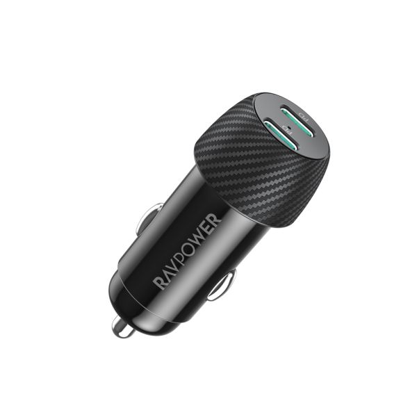 RavPower RP-VC032 - Total PD40W Car Charger - Black Hot on Sale