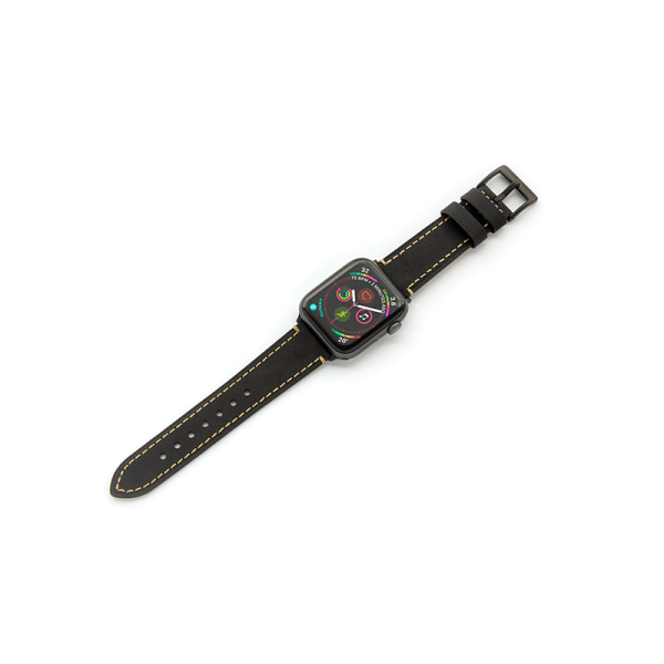 Apple Watch Band 38 40 41 mm - Black Leather Fashion