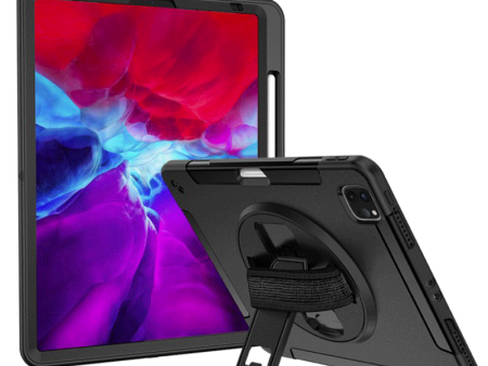 Armor-X ENX Case For iPad Pro 12.9 (2020) With Hand Strap & Kick-Stand - Black Online Sale