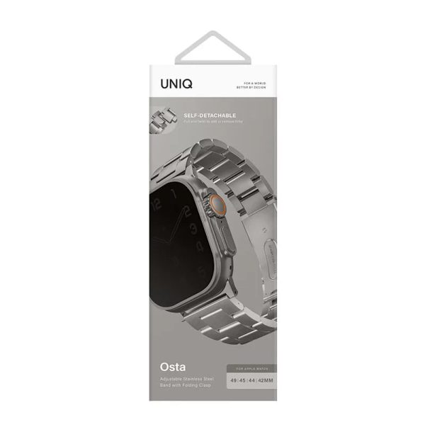 Uniq OSTA Apple Watch Stainless Steel Strap 42 44 45 49mm – Silver For Discount