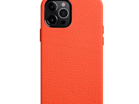 Melkco Paris Premium Leather Case - Apple iPhone 12 Pro Max   Orange Online Hot Sale