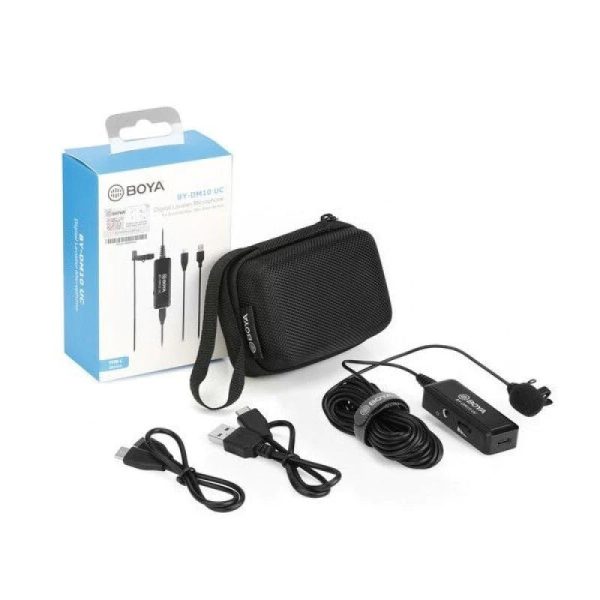 Boya BY-DM10UC Digital Omnidirectional Lavalier Microphone - 6M   3.5mm Jack   USB   Type-C - Black Cheap