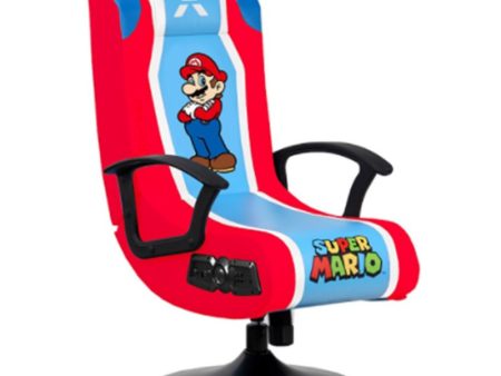 X-Rocker Nintendo Super Mario Pedestal Folding Chair with Built-In 2.1 Audio Gaming Chair Sale