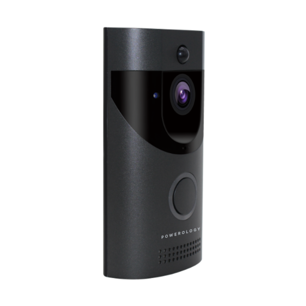 Powerology Smart Video Doorbell With Night Vision And Motion Sensor - Black Sale