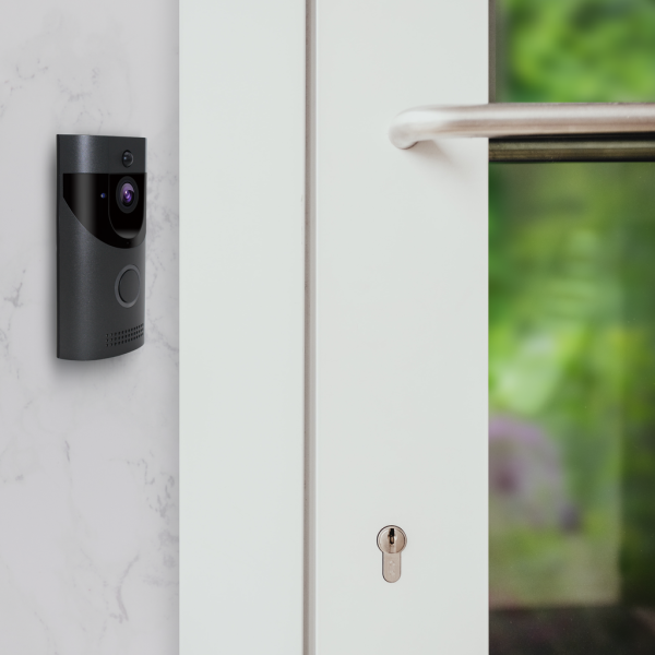 Powerology Smart Video Doorbell With Night Vision And Motion Sensor - Black Sale