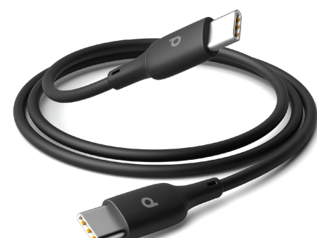 Porodo Blue PVC Type-C to Type-C 60W Durable Fast Charge & Data Cable - 1m 3.2ft    Black Online