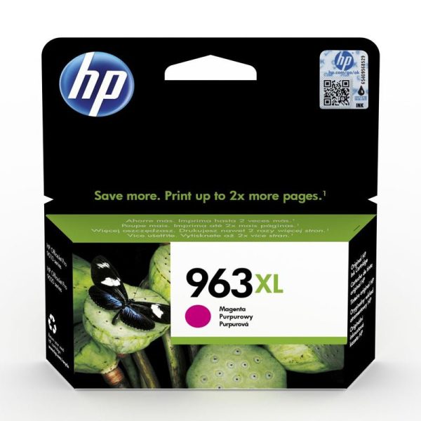 HP 963XL High Yield Magenta Original Ink Cartridge - 1600 Pages   Magenta Color   Ink Cartridge Supply