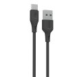 Porodo USB Cable Type-C Connector 3A Durable Fast Charge and Data Cable (1.2m 4ft) - Black Online Hot Sale