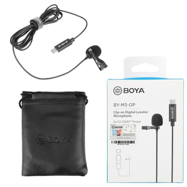 BOYA Lavalier mic dedicated for DJI OSMO POCKET V1, V2 - Black on Sale