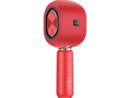 Hoco BK8 Wireless Karaoke Mic - 5W   2000mAh   Red For Discount