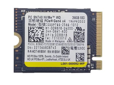 WD PC SN740 M.2 PCIe NVMe SSD - 256GB   M.2 2230   PCIe 4.0   Open - SSD (Solid State Drive) Hot on Sale