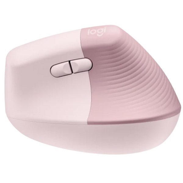 Logitech Lift Vertical Ergonomic Wireless & Blutooth Mouse - Rose For Discount