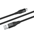 Porodo Braided USB-A to Type-C (3A 1.2m) - Black Online Sale