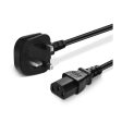 Kuwes UK Type Power Cord - 3 Pin C13 Plug   13A Fuse   3 Meters Discount