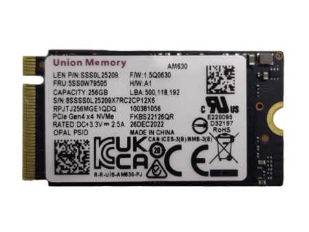 Union Memory M.2 PCIe NVMe SSD - 256GB   M.2 2242   PCIe 4.0   Open - SSD (Solid State Drive) For Discount