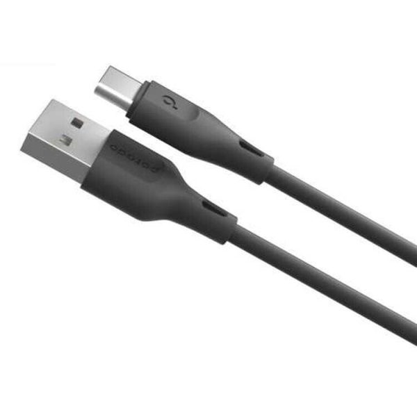 Porodo USB Cable Type-C Connector 3A Durable Fast Charge and Data Cable (3m 10ft) - Black Hot on Sale