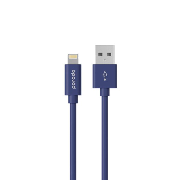 Porodo PVC Lightning Cable 1.2m - Blue Online now