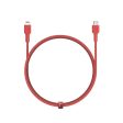 AUKEY MFI Braided Nylon USB-C To Lightning Cable - 2m   RED on Sale