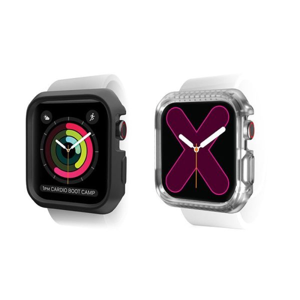 Itskins Spectrum Metal Case - 40mm   Apple Watch Series 6   5   4   Se   Black + Clear - Pack of 2 Online Sale