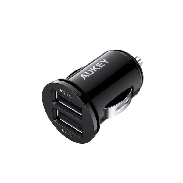 AUKEY 24W Duo-port Ultra Small Car Charger - Black Online Hot Sale