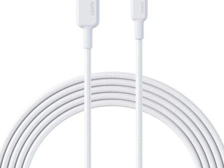 AUKEY Braided Nylon USB 2.0 to USB-C Cable - 0.9m   White Online now