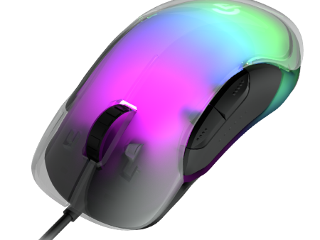 Porodo Gaming 8D Crystal Gaming Mouse - Clear For Sale